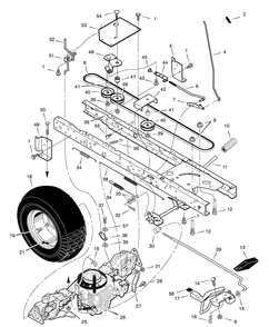 Motion Drive Diagram and Parts List for 468602X68A 2005 Briggs and Stratton Lawn Tractor